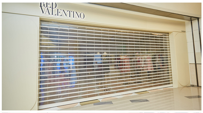 安装商场商铺透明水晶卷帘门门店电动透明卷闸门洗车房透明水晶门