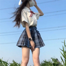 鞠婧祎同款夏季jk白衬衫短袖女上衣学生套装学院风内搭打底衬衣