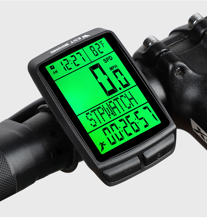 五国语言山地车公路自行车无线码表多功能界面防水测速器骑行装备