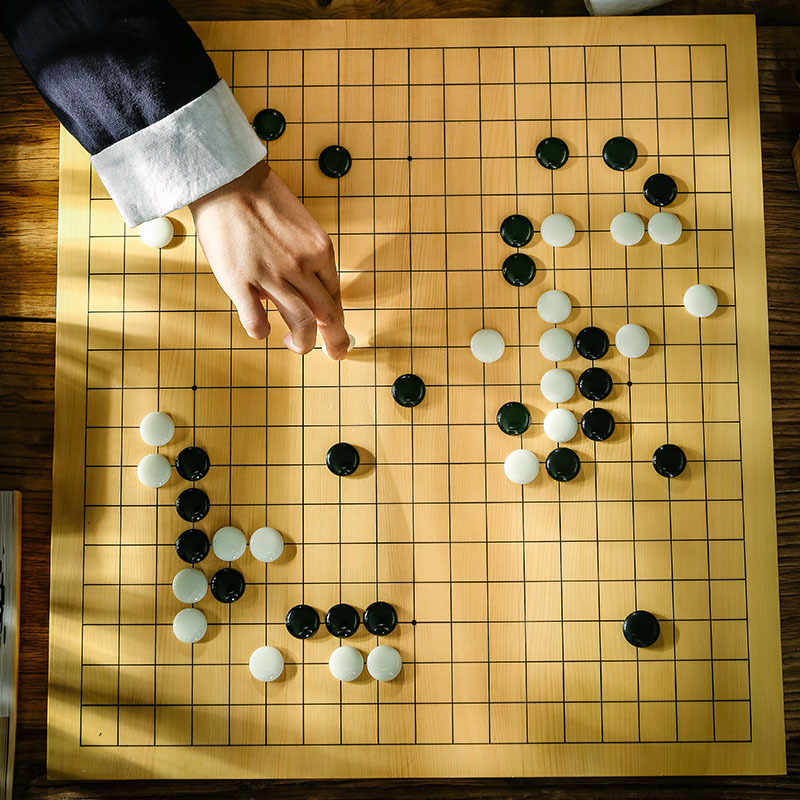 新榧木围棋象棋多用棋盘35公分儿童初学者成人单卖可批发双面单面