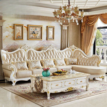 欧式真皮沙发转角组合客厅实木雕高端奢华大户型头层牛皮别墅沙发