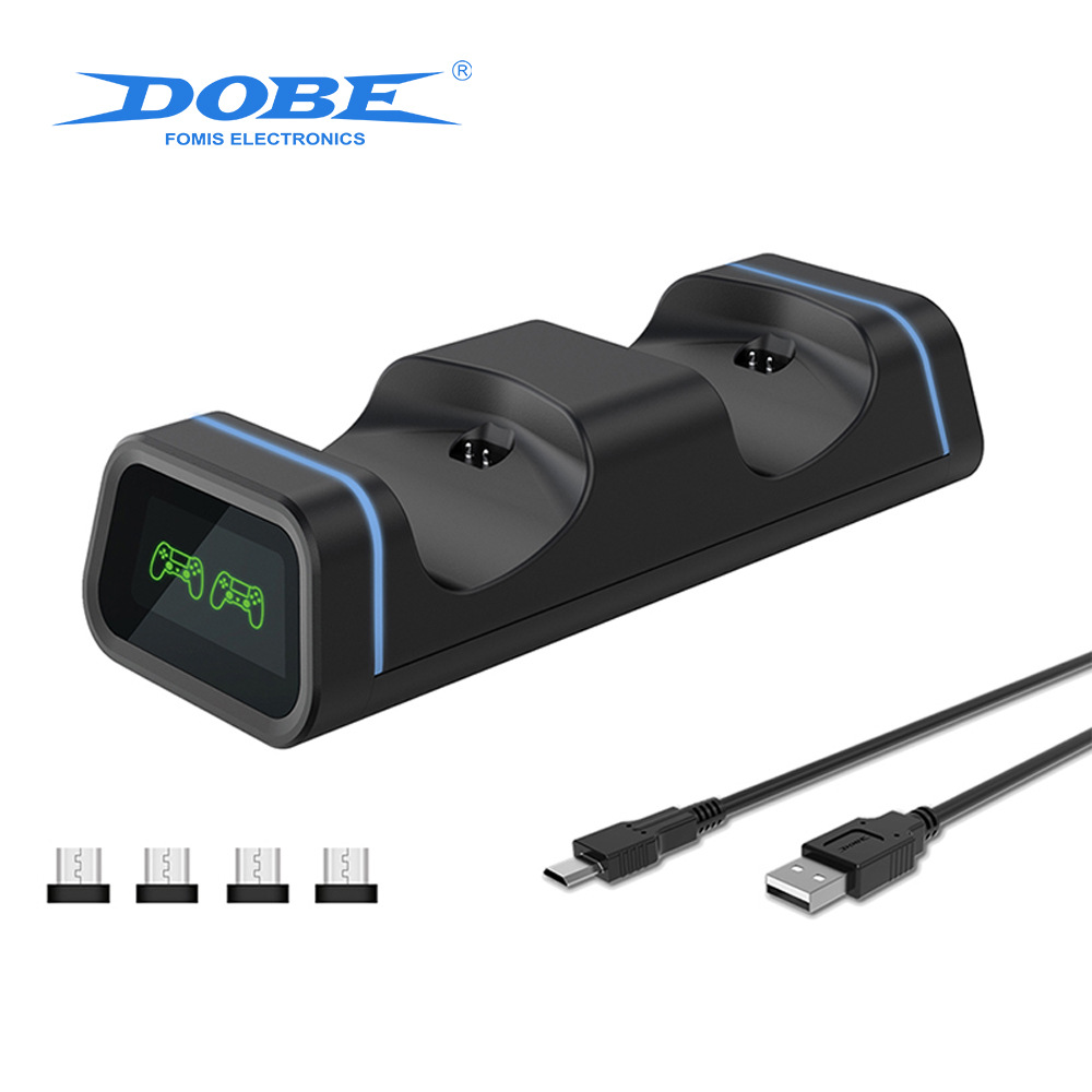 ps4 pro slim主机手柄充电器双充底座(配pp盒) dobe产品 厂家直销