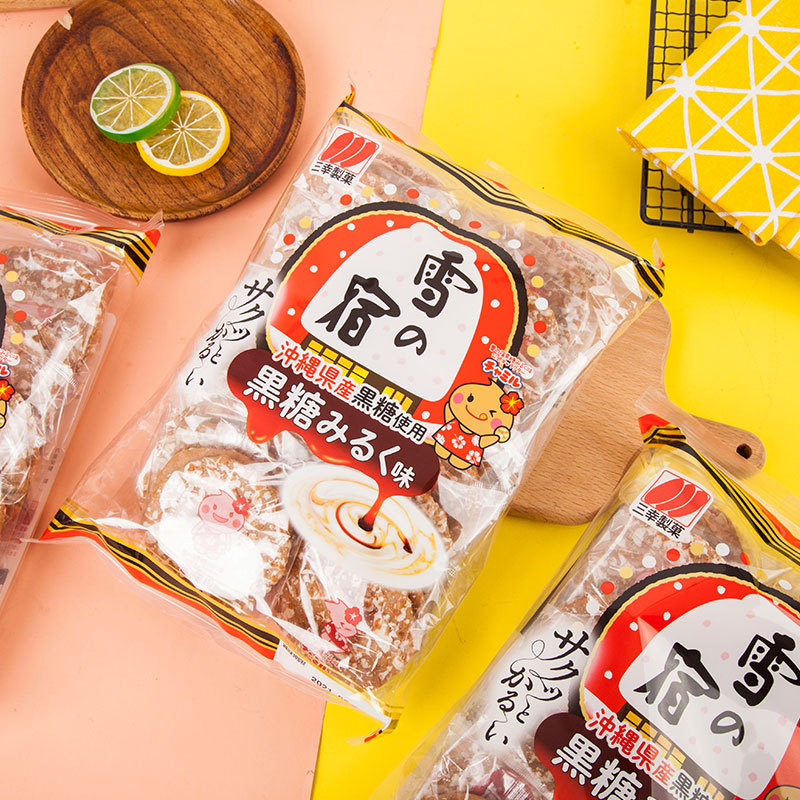 日本三幸制果雪之宿雪饼特浓北海道奶油米饼 减盐30%小雪饼12袋入