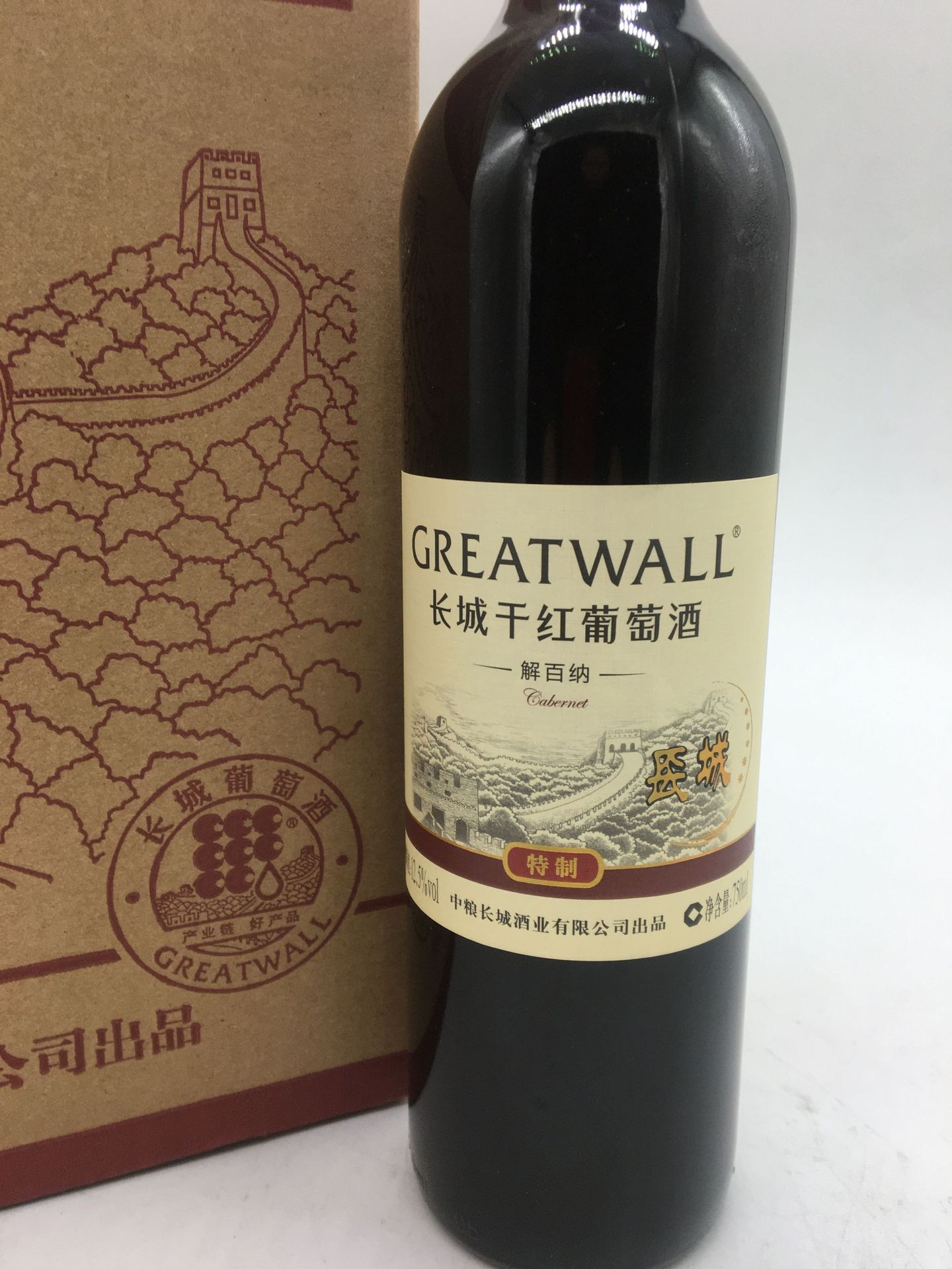 长城特制解百纳干红葡萄酒长城葡萄酒长城红酒女士网红酒