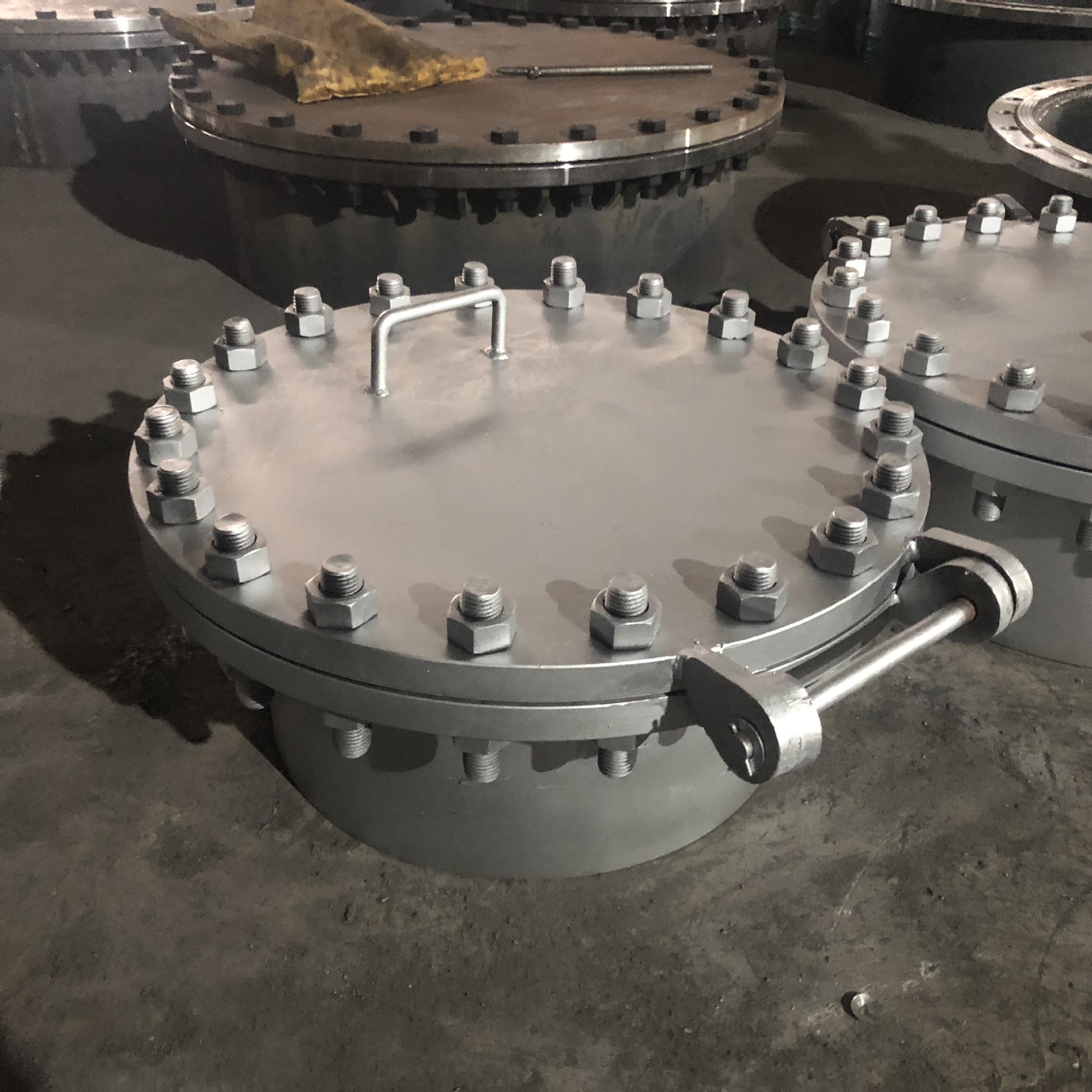 热销常压人孔dn500 dn600碳钢q235b不锈钢304 316法兰人孔hg21515