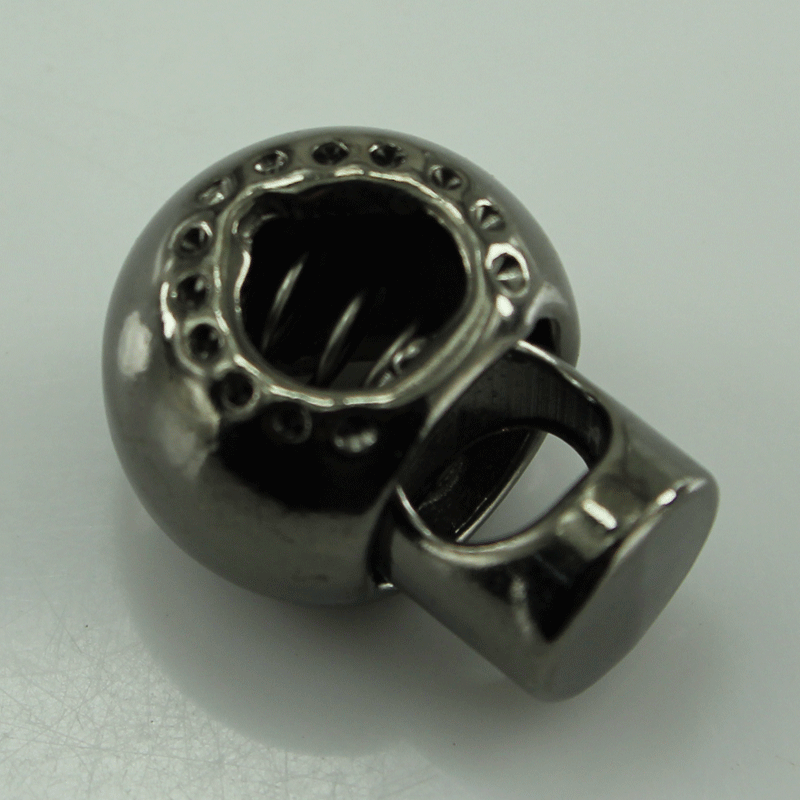 高档金属球形小号弹簧扣绳扣卡扣调节绳扣圆形卡头吊钟diy纽扣