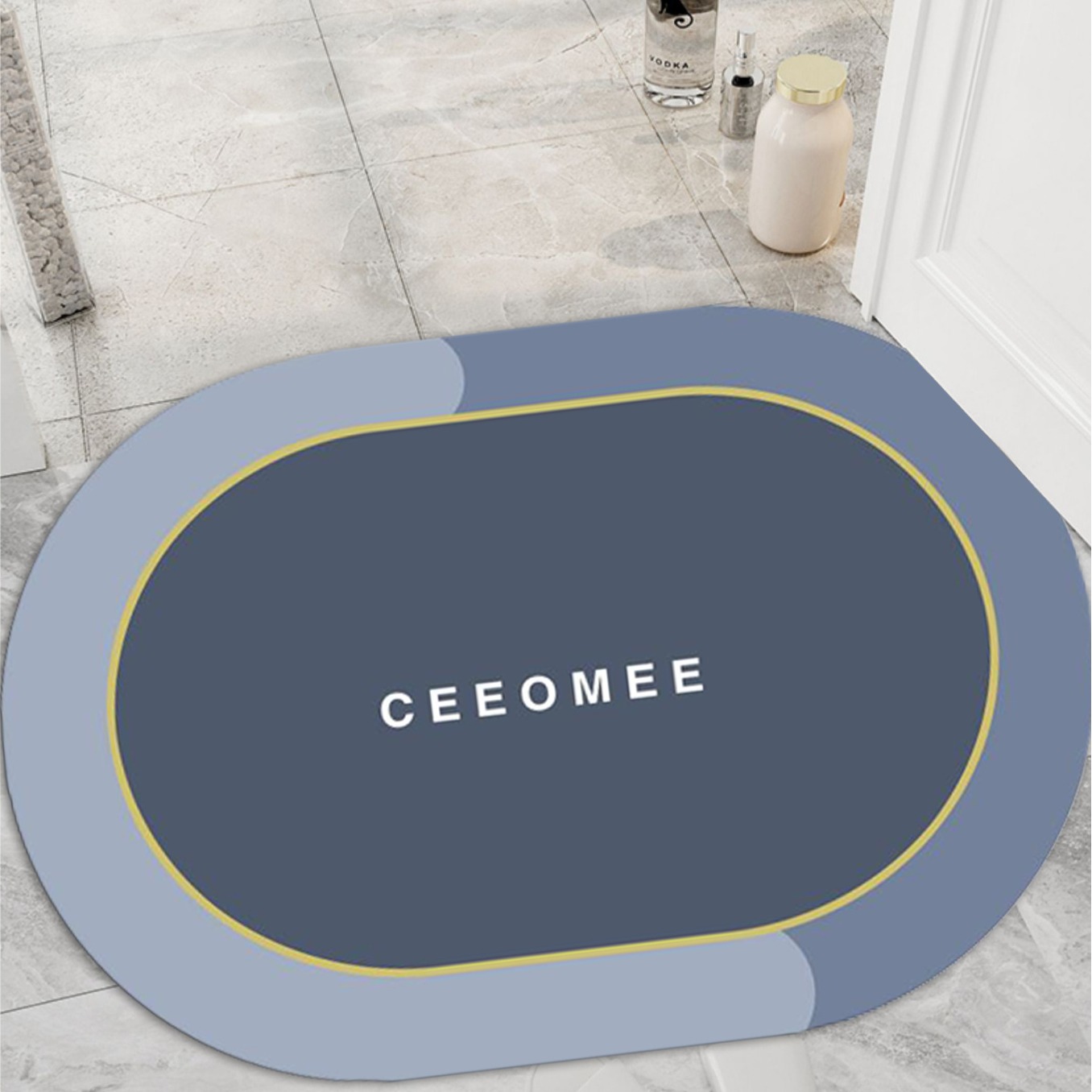 Cross-Border Imitation Diatom Ooze Bathroom Absorbent Carpet Bathroom Entrance Floor Mat Non-Slip Toilet Diatom Ooze Floor Mat