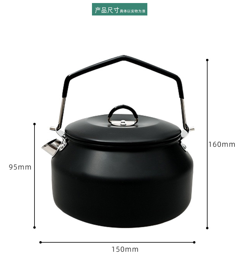 Camping Portable Kettle Outdoor Retro Stainless Steel Kettle 1l Teapot Camping Hand Coffee Pot