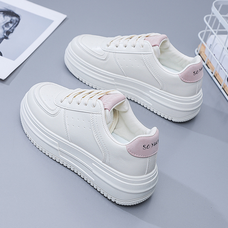 2024 spring new platform white shoes female student breathable ins tide special-interest design board shoes female c101