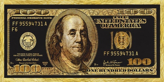 创意骷髅僵尸100美元美金钞票家居装饰画帆布画 画芯