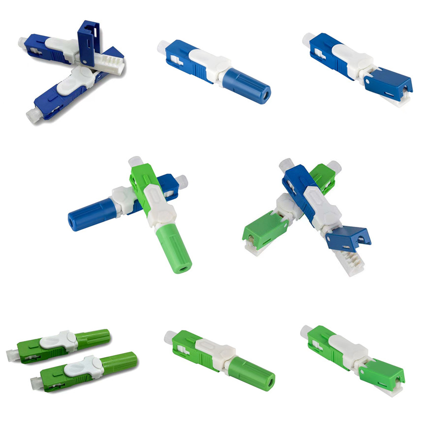 陶瓷插芯光纤快速连接器皮线光纤冷接子sc apc/upc对接头电信级