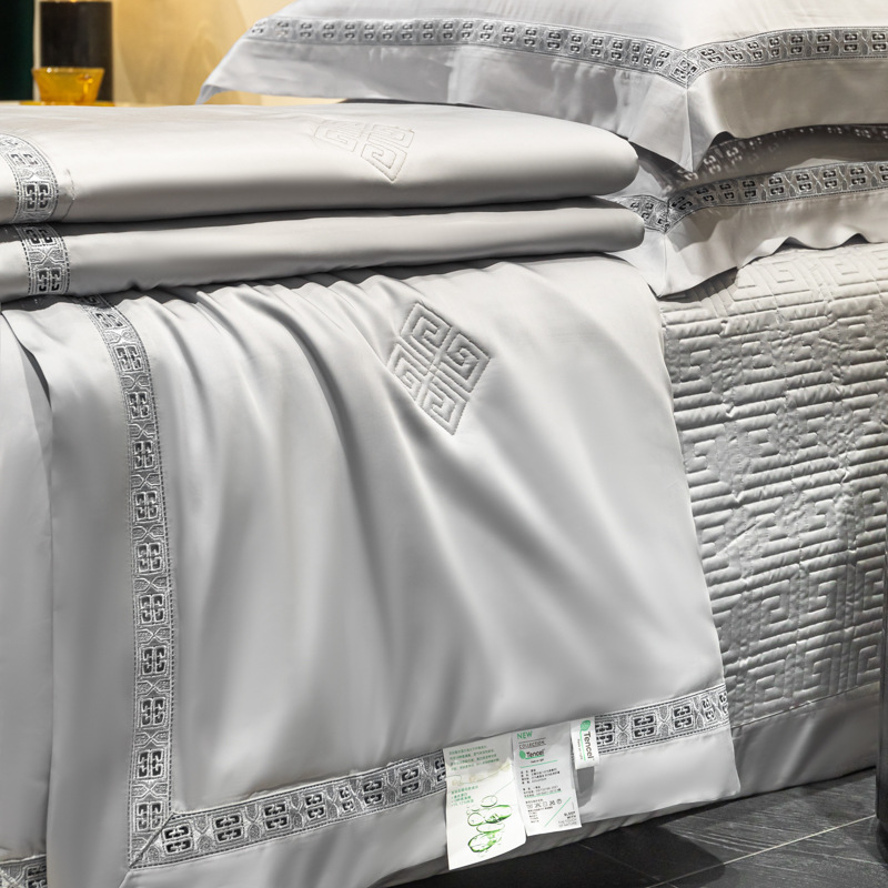 100支兰精天丝夏凉被空调被四件套床盖款夏季冰丝莱赛尔纤维镂空