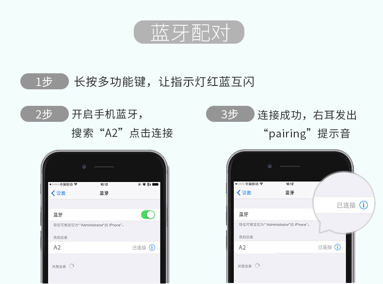 索爱a2无线蓝牙耳机双耳高音质黑科技迷你入耳式小米华为苹果适用