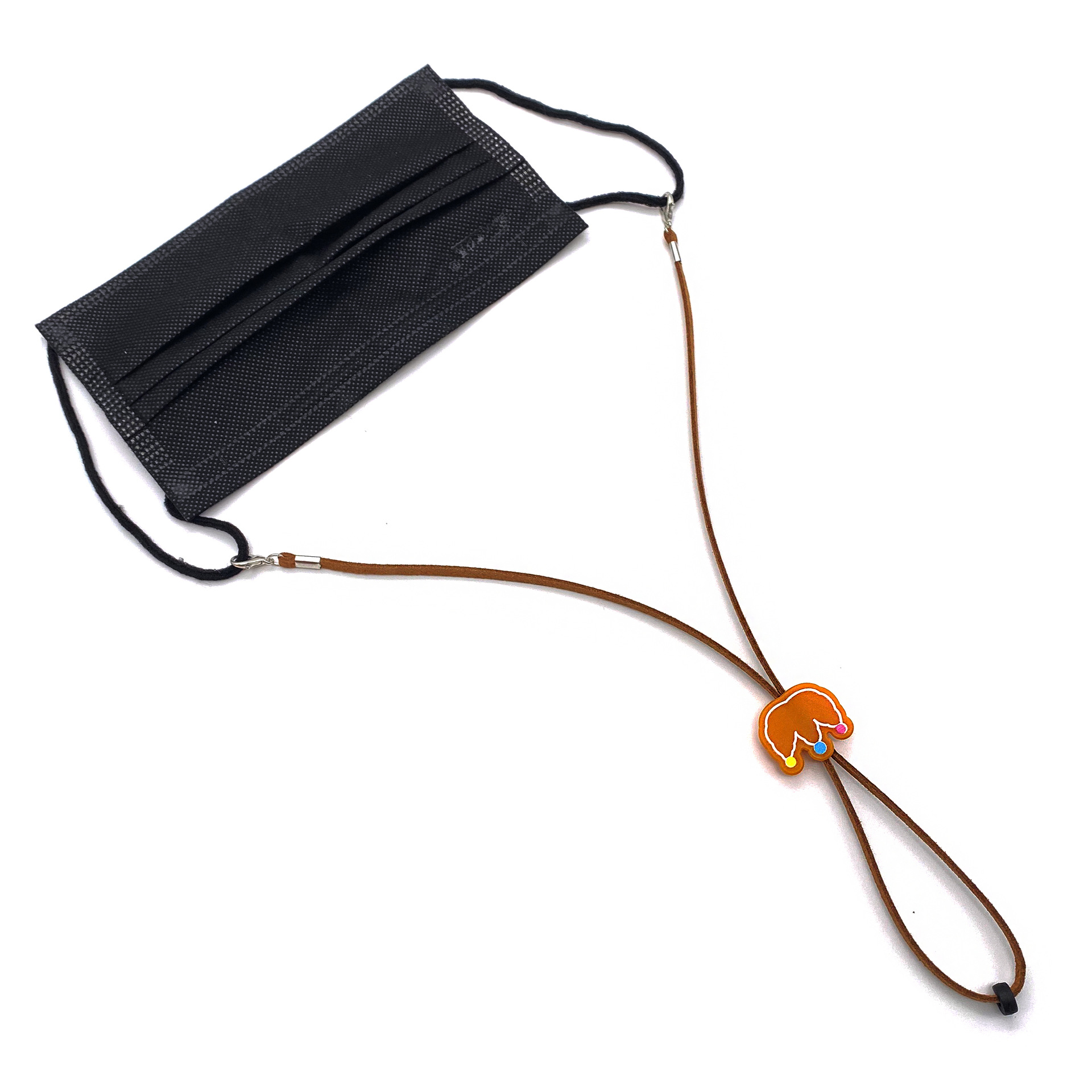 欧美流行现货彩色卡通儿童超纤韩国绒口罩挂绳眼镜绳口罩舒适带