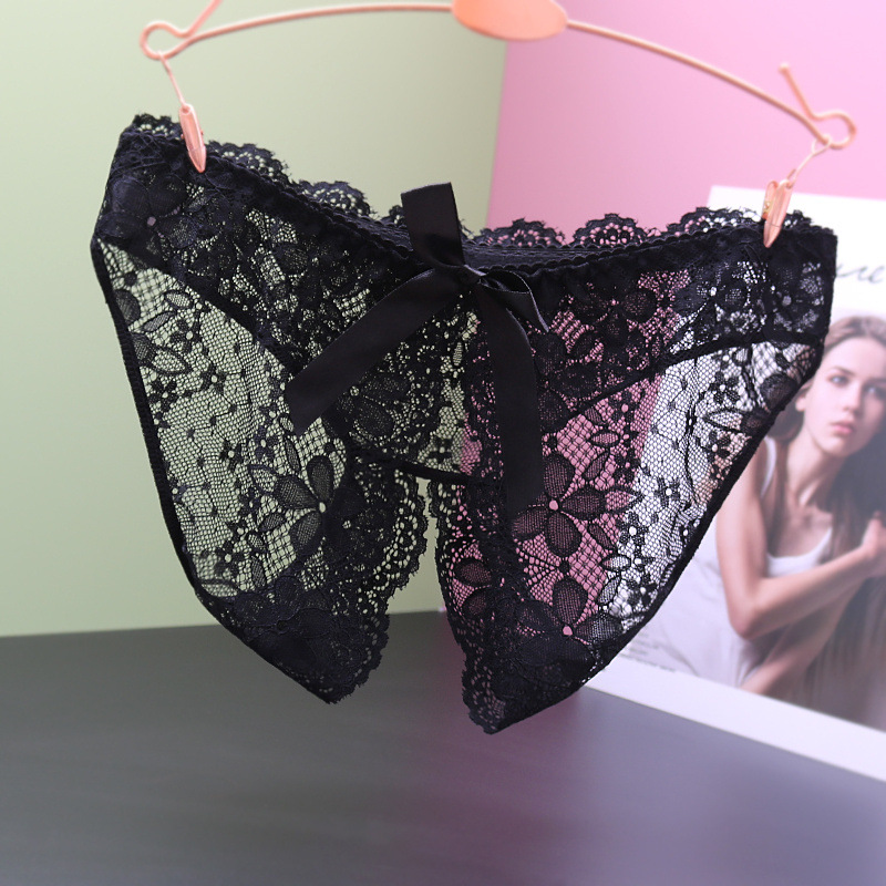 4万条情趣内衣内裤女士开裆内裤低腰性感蕾丝透明免脱诱惑大码三角裤