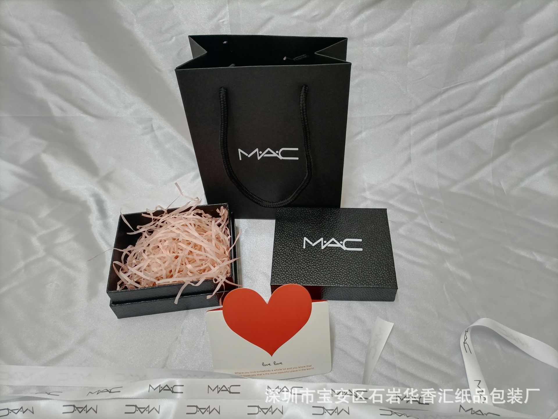 mac口红礼盒m家香水礼盒魅家口红礼品袋 唇膏手提袋子空盒子批发