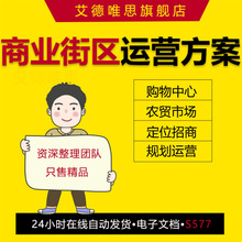 购物中心特色商业街农贸市场项目招商运营推广策划方案风情小镇商