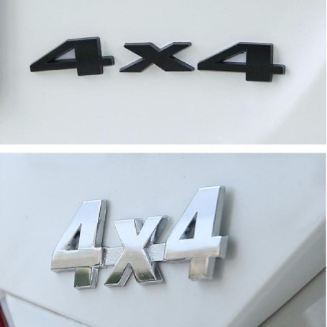 包邮新款4x4 越野车四驱个性车贴车标 汽车改装 金属车贴 4驱标志