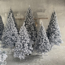 工厂直销白色圣诞树仿真植绒树加密落雪树1.5m1.8m/2/3米装饰摆件