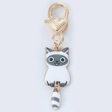 新款动物卡通猫咪吊坠钥匙扣挂件可爱情侣创意包包装饰品节日礼品