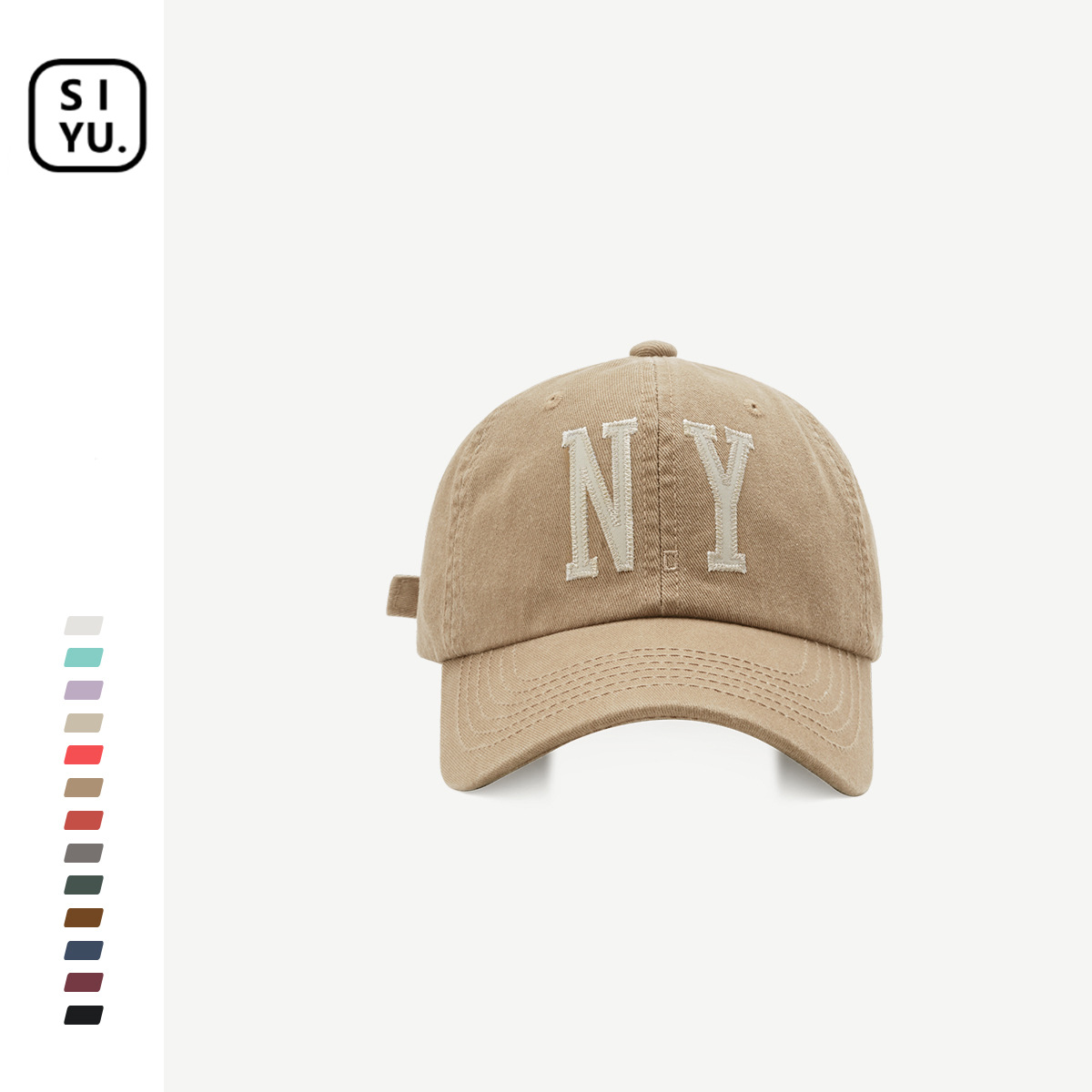 2022 Korean Fashion Brand NY Letter Soft Top Baseball Cap Men's Street Shooting Spring Summer Simplicity Face-Looking Small Peaked Cap for Children