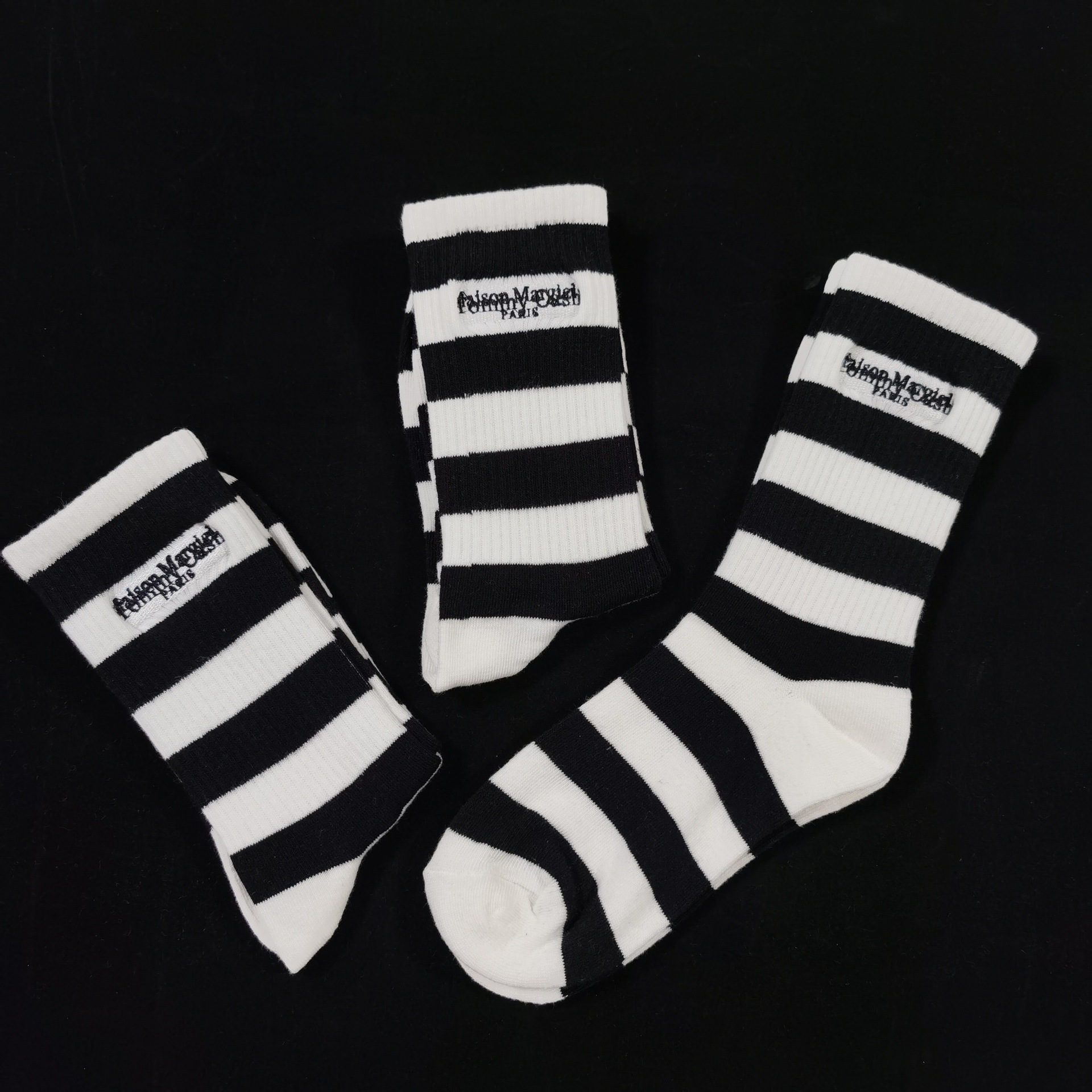 dunk low国潮ow联名球鞋条纹运动街头潮流男女情侣袜子中筒袜潮牌