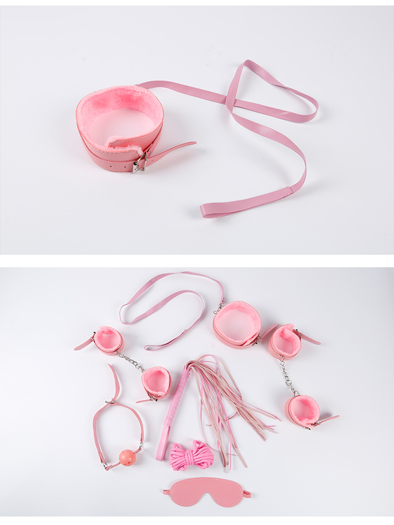 sm捆绑套装 口球手铐眼罩情趣皮鞭捆绑情趣游戏玩具 夫妻情趣道具