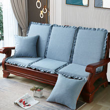 沙发坐垫实木沙发垫带靠背红木单人加厚海绵座垫老式椅春秋椅批发
