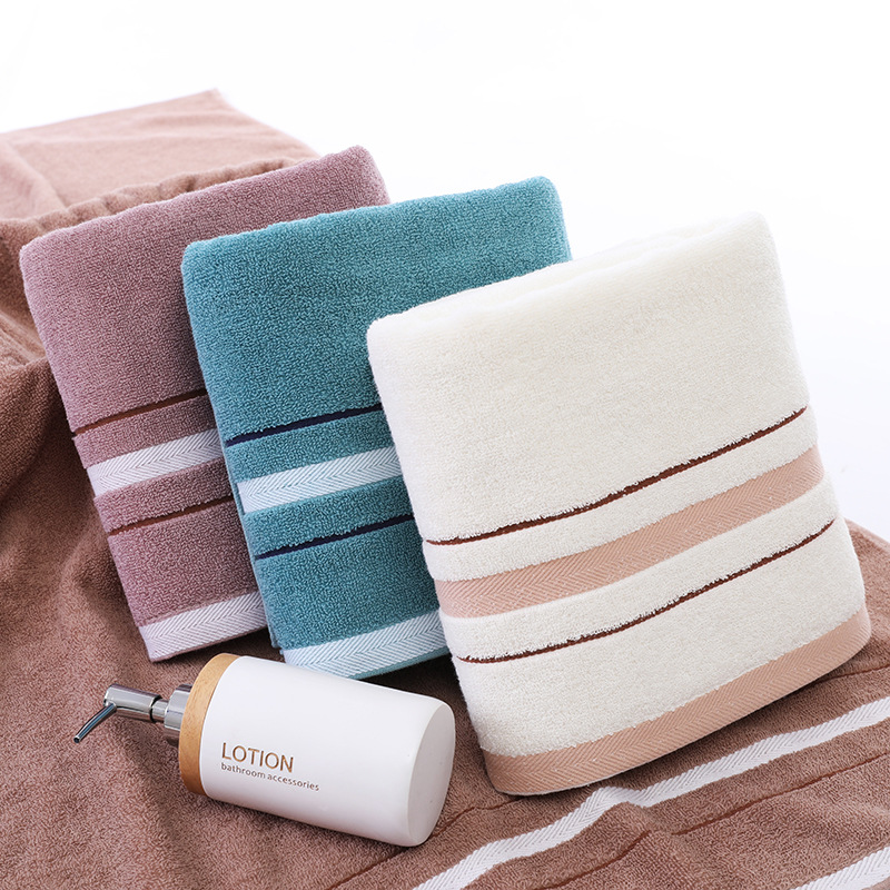 Plain Bath Towel 100% Cotton Bath Towel Adult Home Use Bath Shangchao Hotel Gift Home Daily Cotton Bath Towel Wholesale