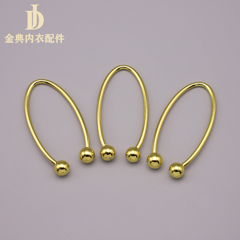 new alloy heart-shaped connecting buckle swimsuit accessories electroplating non-magnetic adjustable buckle underwear accessories clothing accessories wholesale