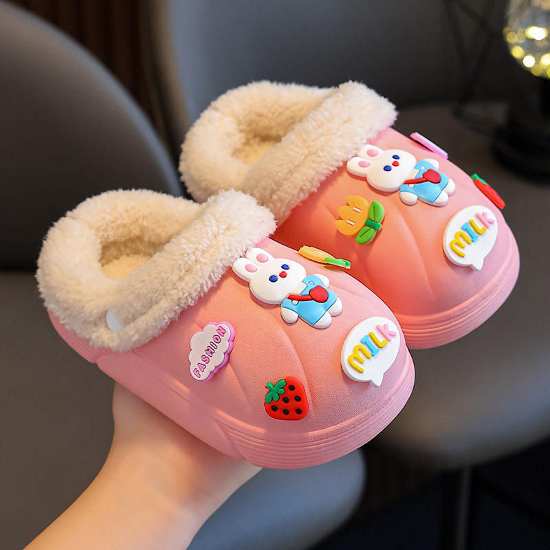 23 Winter Children's Cotton Slippers Boys and Girls Cartoon Paw Patrol Floor Support Warm Removable Cartoon Cotton Slippers