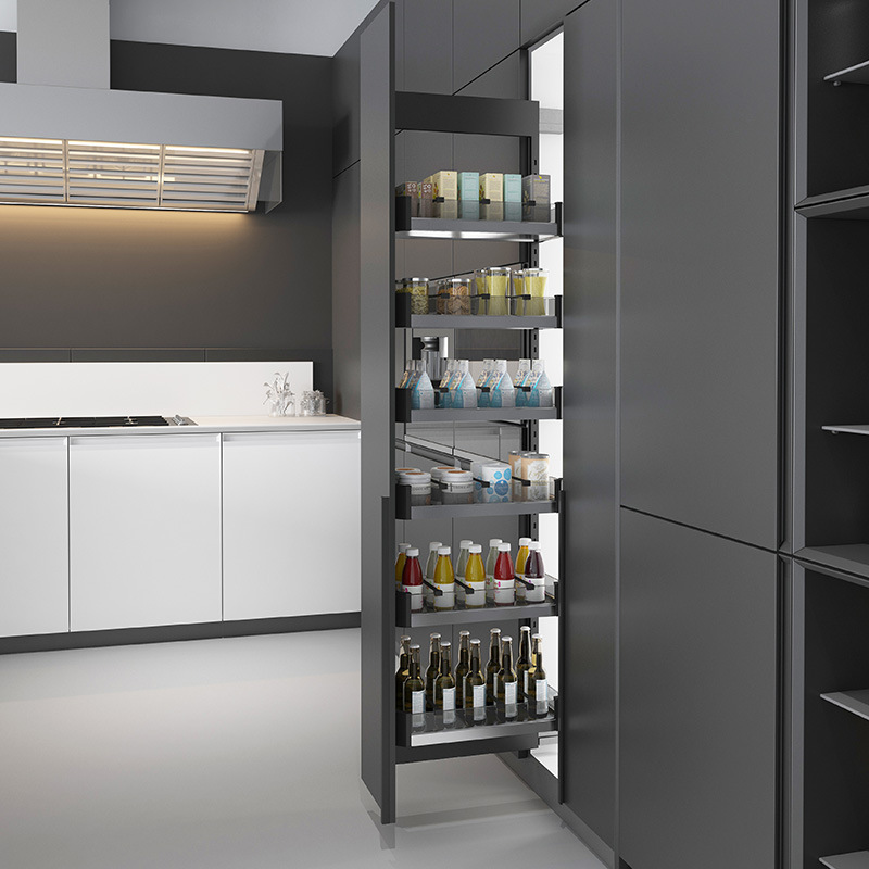 鼎点高柜大怪物收纳厨房橱柜高深窄拉篮夹缝侧装高深侧拉零食储藏