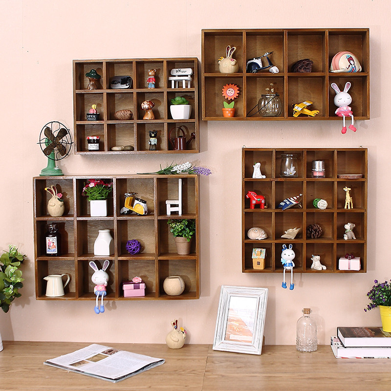 04成交5件免打孔挂墙壁置物架墙上壁柜格子储物柜抽屉墙柜小收