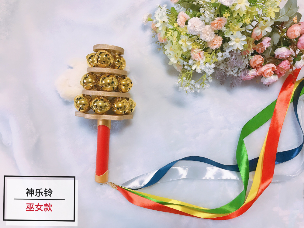 巫女神乐铃cos道具手摇铃灵梦早苗东方project和风日式