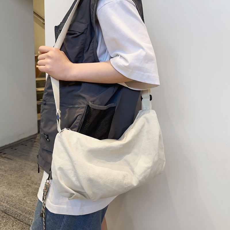包邮帆布斜挎包男士学生潮流女ins潮牌睿营日系休闲百搭小挎包单