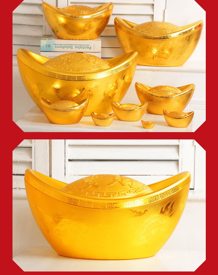 商场元旦新年仿真元宝大招财金元宝过年春节装饰橱窗场景布置摆件