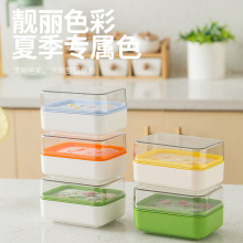 迷你硅胶6格模具食品级按压冰格家用冰箱自制冰块储存盒冻冰神器