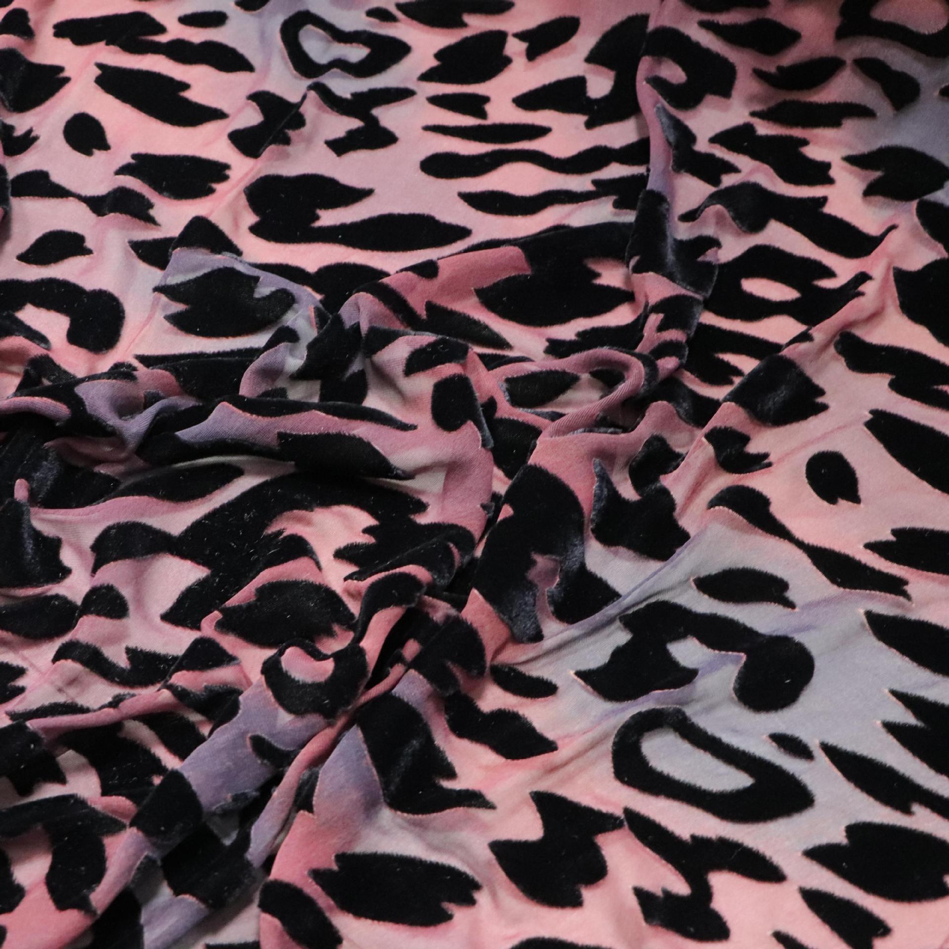 梭织烂花锦粘绒丝绒面料女装睡裙连衣裙旗袍等做衣服纺织布料批发