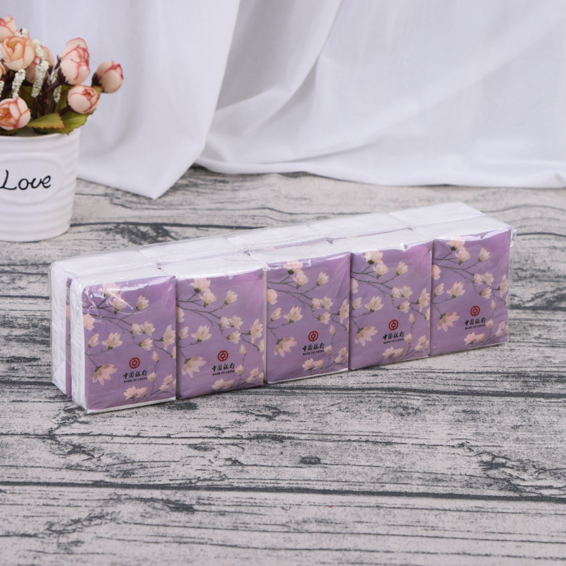 便携式彩色印花手帕纸巾 卡通印花餐巾纸 广告面巾纸定制批发