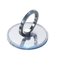 透明水晶镶钻指环扣创意透明金属手机指环支架亚克力支架厂家直供