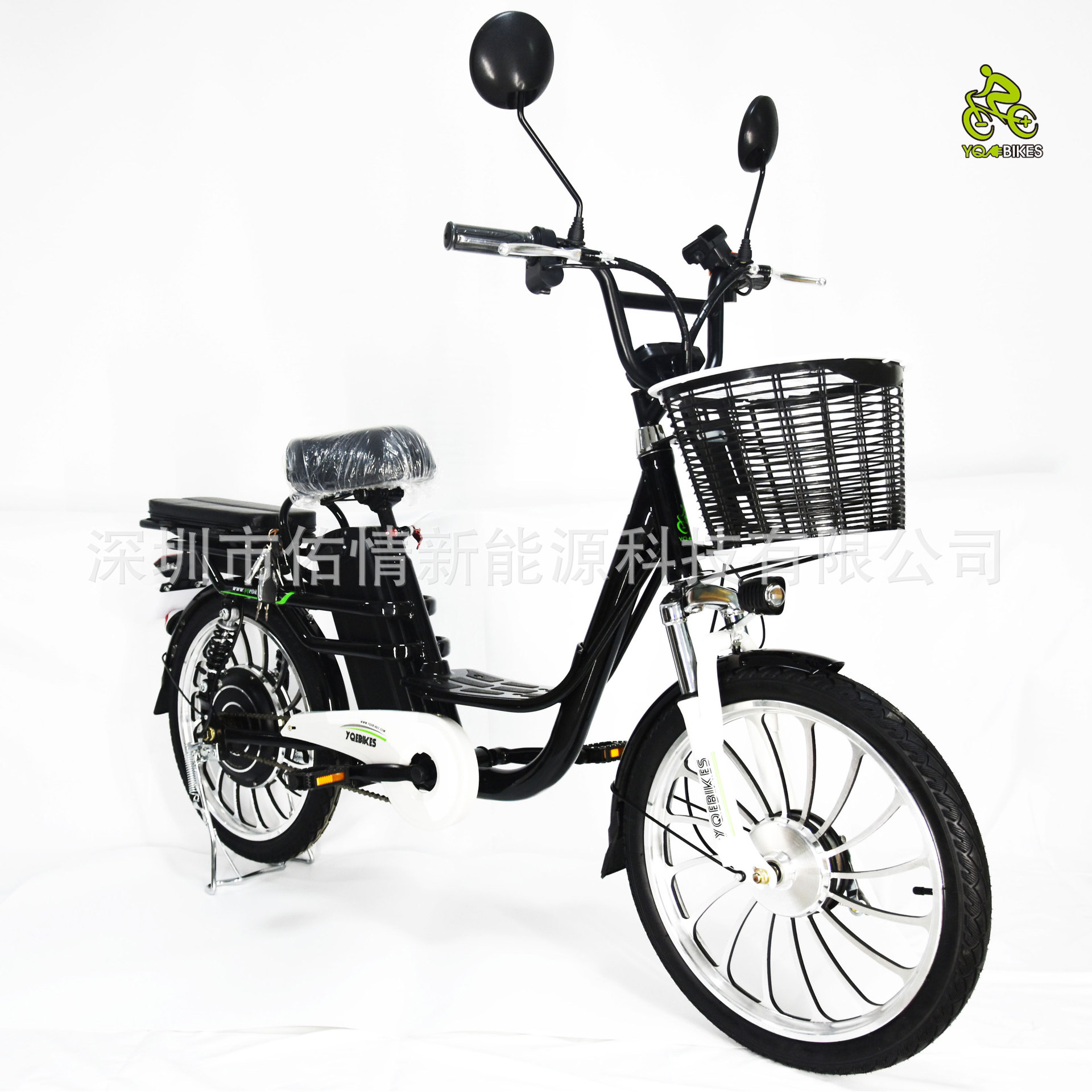 出口一体轮简易两轮电动车锂电池女性专用电动助力车多功能送餐车