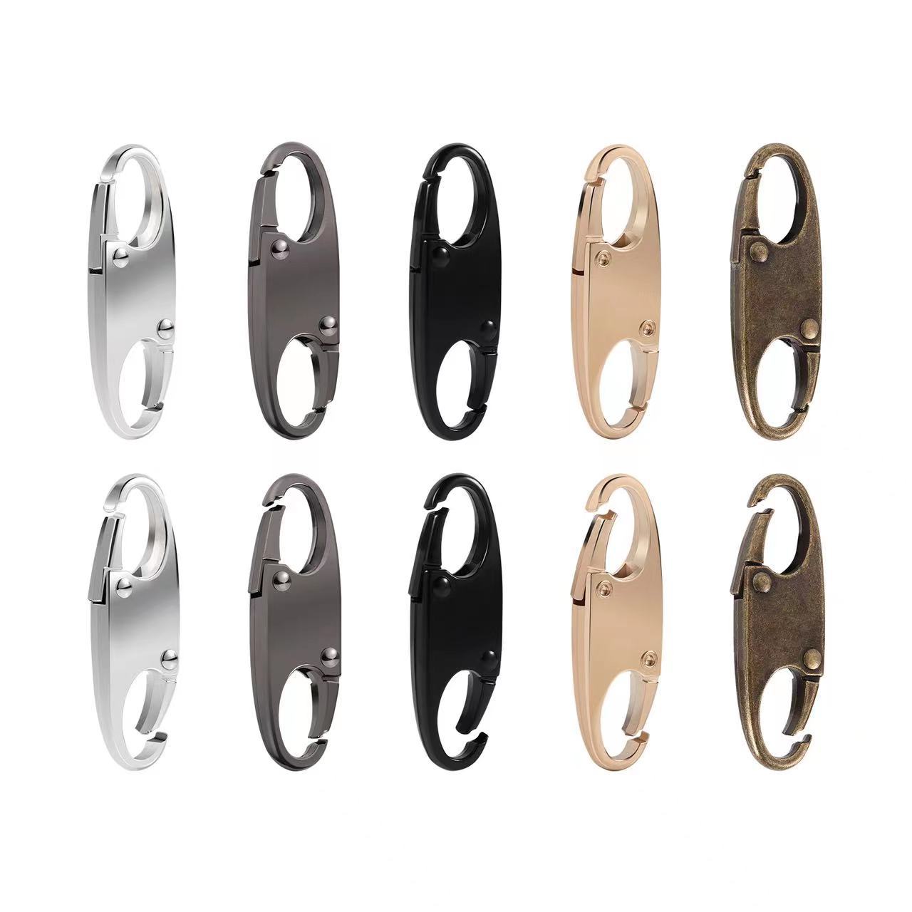 S-Type Spring Fastener Hanger Key Bag Chain-Strap Metal Alloy Climbing Button Carabiner Mini Horoscope Buckle Adjustable Buckle