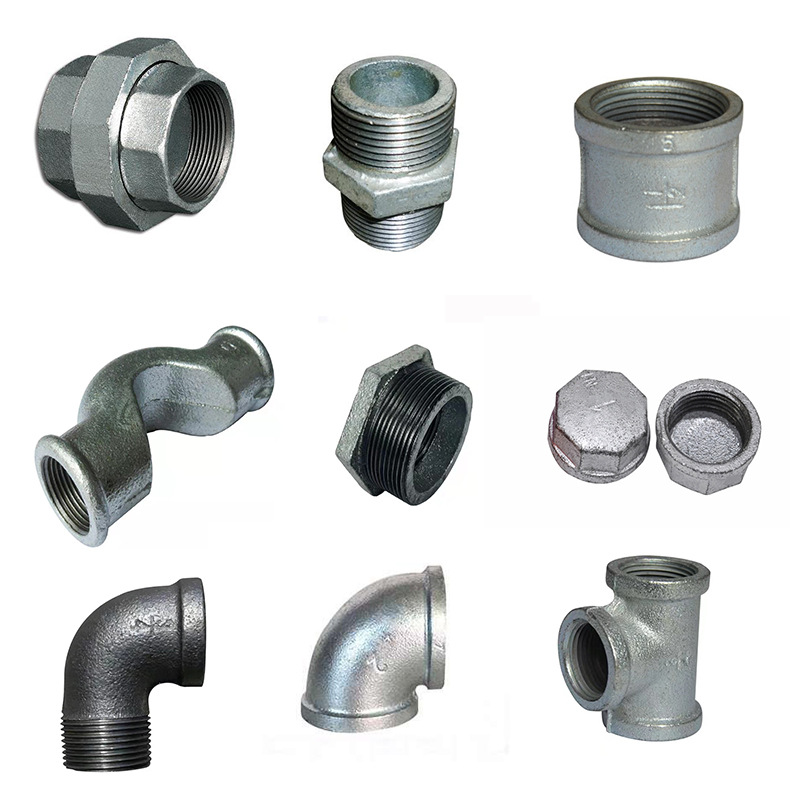 镀锌玛钢水暖管件90度内丝弯头4分6分1寸1.2寸1.5寸2寸