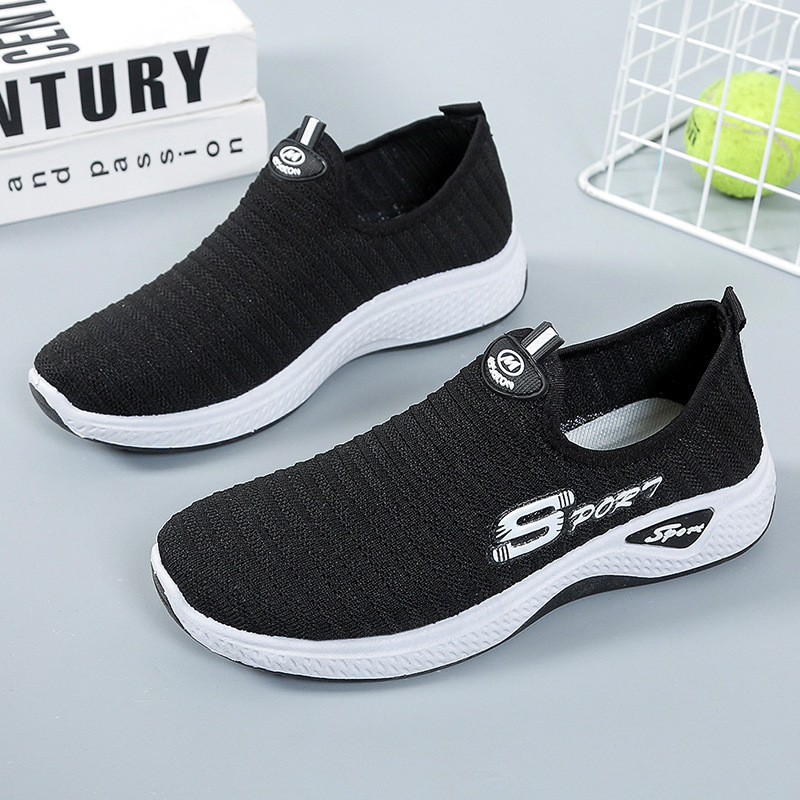 Women's Shoes Foreign Trade New Old Beijing Cloth Shoes Soft Bottom Walking Casual Sneakers Women's Cross-Border Stylish Mom Shoes Generation