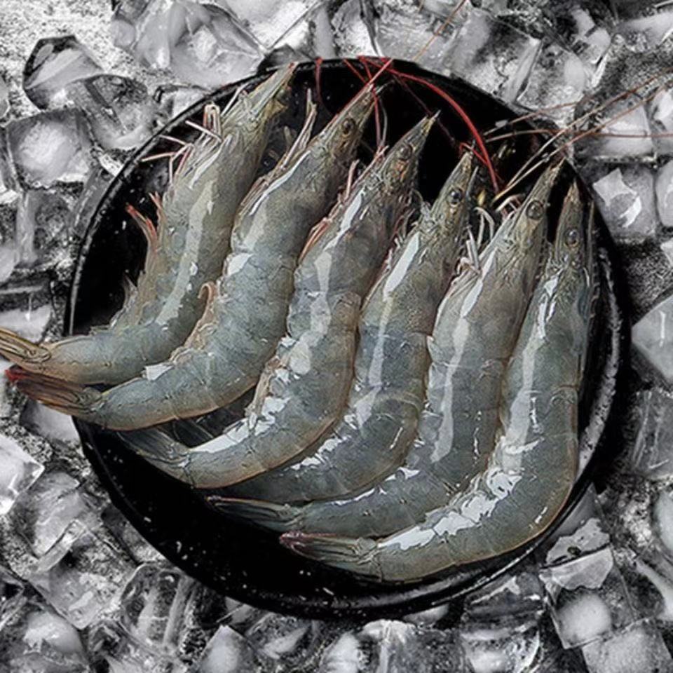 盐冻大虾水冻大虾基围虾活体鲜冻海捕大对虾青虾速冻深海大对虾