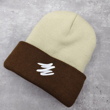 毛线帽子男女针织帽套头帽保暖护耳韩版百搭刺绣随笔画秋冬季冷帽