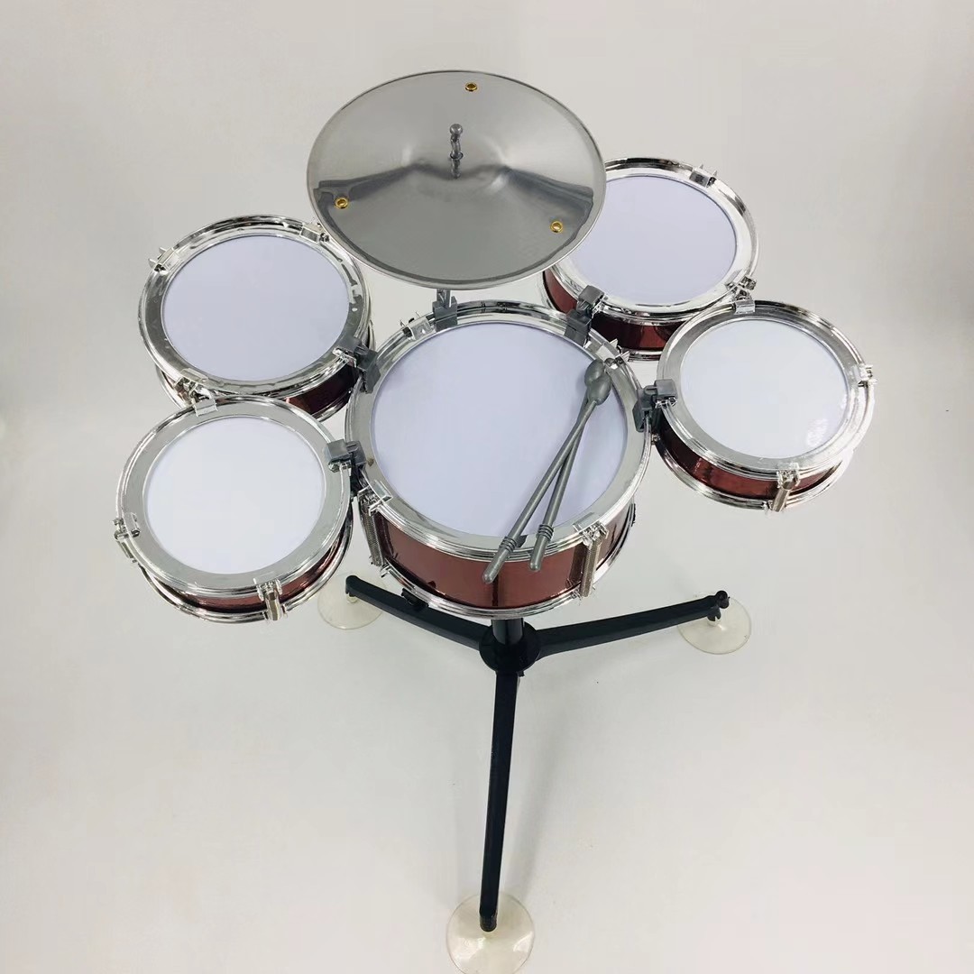 迷你爵士鼓儿童乐器五鼓套装带椅子架子鼓玩具婴幼儿早教敲击乐器