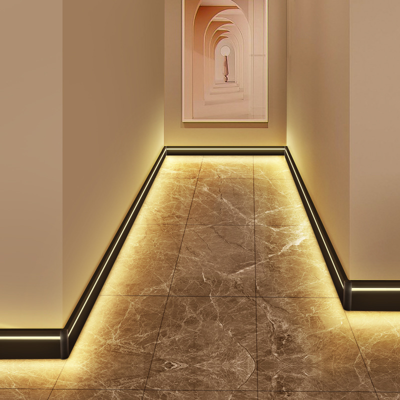 踢脚线灯家用嵌入式带led灯线条橱柜明暗装铝合金发光地脚线批发