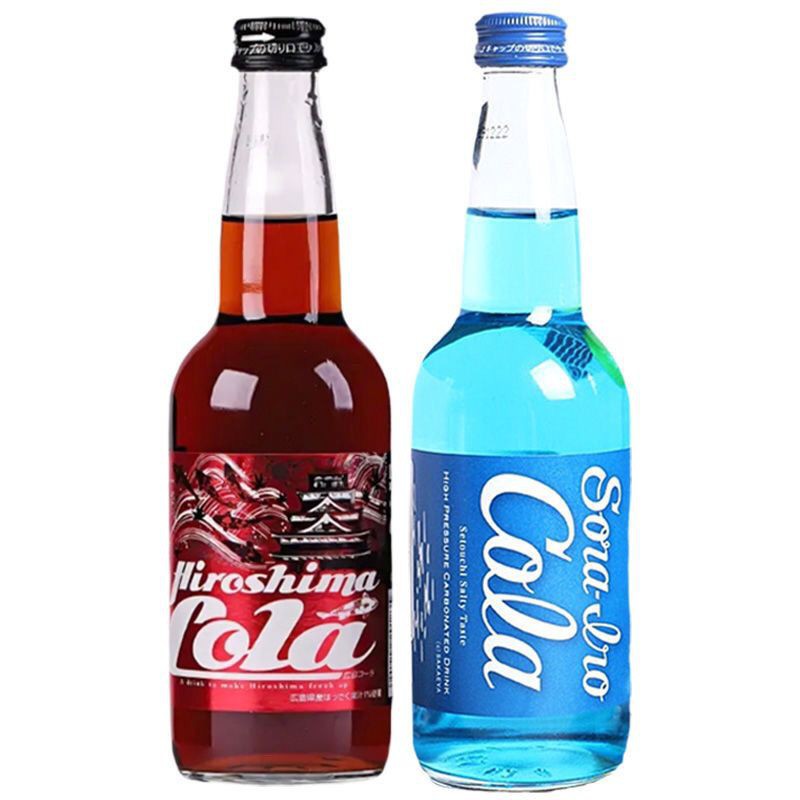 包邮日本进口齐藤蓝色可乐330毫升玻璃瓶装-阿里巴巴