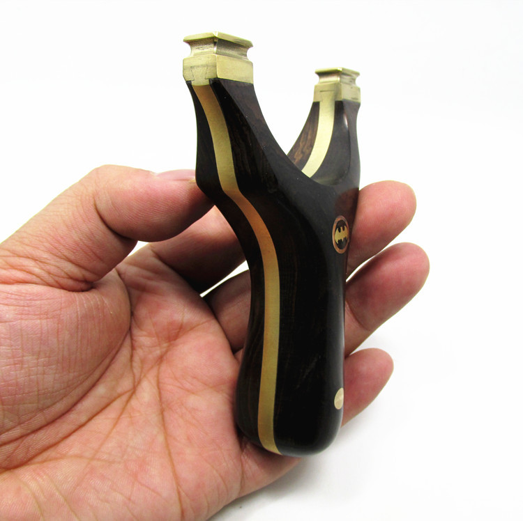 新品扁皮弓胖飞虎迷你小弹弓实木贴片黄铜紫光檀掌中宝包邮